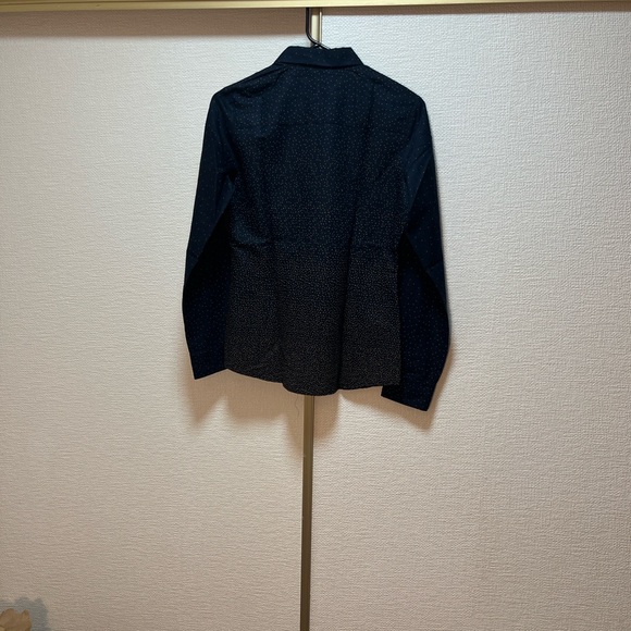NWOT Park Avenue Navy Blue Button Down Shirt with Polka Dots - Picture 9 of 10